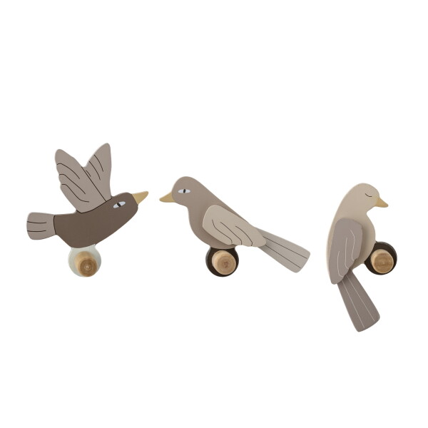 Bloomingville Drevený vešiak Lewi – set 3 ks