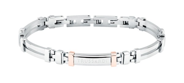 Trussardi Oceľový bicolor náramok pre mužov T-Steel TJAXV26