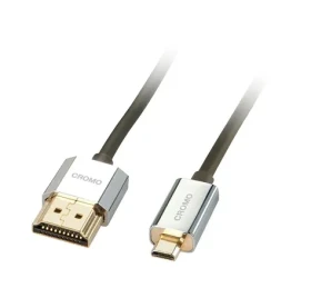 Lindy CROMO Slim čierna / HDMI kábel / High Speed / 0,5 m / HDMI-A na Micro HDMI / Ethernet (41680)