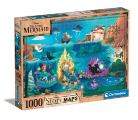 Clementoni PUZZLE Disney Mapa - Malá morská víla