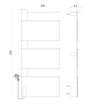 Mereo Elektrický sušiak uterákov, 3 moduly, biely MT82W