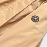 Dámská bunda pískové barvě kapucí (CAN-563) Barva: odcienie żółtego, Velikost: