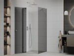 MEXEN/S - ROMA sprchovací kút 90x90, grafit, chróm 854-090-090-01-40