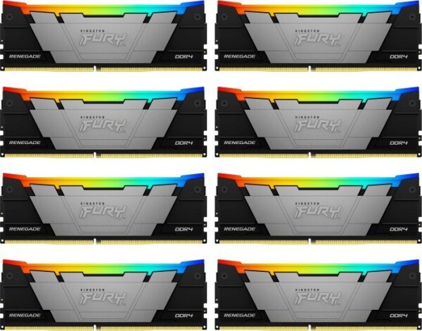 Kingston Fury KINGSTON 256GB 3200MT/s DDR4 CL16 DIMM Kit of 8 FURY Renegade RGB