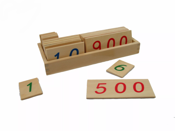 Moyo Montessori Moyo Montessori Malé drevené karty s číslami 1-1000