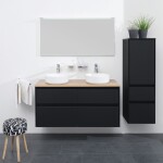Mereo Opto, kúpeľňová skrinka s keramickým umývadlom 121 cm, dub Riviera CN923