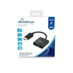 MediaRange Adaptér HDMI na DisplayPort čierna / 15 cm / 10 Gbit / s / pozlátené kontakty (MRCS175)