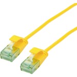 Roline recycled material 21.45.3427 RJ45 sieťové káble, prepojovacie káble CAT 6A U/UTP 5.00 m žltá netienený, extrémne tenký, PVC plášť 1 ks; 21.45.3427