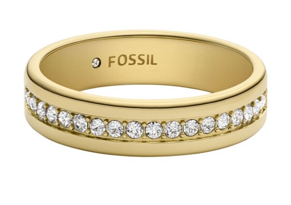 Fossil Pozlátený prsteň s kubickými zirkónmi Archival JOF01035710 52 mm