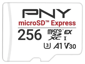 PNY microSD Express 256GB / Pamäťová karta / SD Express / UHS-I U3 / V30 / čítanie 890 MB/s / zápis 750 MB/s (P-SDU256P31880EXP-GE)