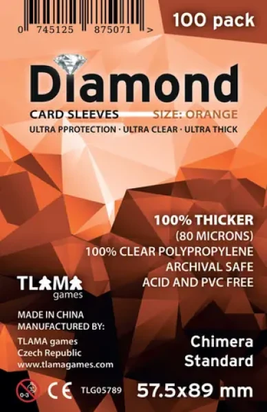 TLAMA games Obaly na karty Diamond Orange: Chimera Standard (57,5x89 mm) (80 mikrónov, 100 ks)