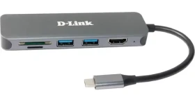 D-Link DUB-2327 čierna / USB-C hub / 6v1 / HDMI / čítačka kariet / PD (DUB-2327)