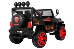 Mamido Elektrické autíčko Jeep Raptor 4x4 čierne s plameňmi