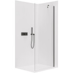 CERANO - Sprchová zástena Walk-in Onyx YL/P - 8 mm - čierna matná, transparentné sklo - 90x200 CER-8050BD1175