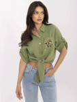 Košeľa DHJ KS 8595 1.66 khaki jedna velikost