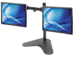 Manhattan Držiak na 2 monitory stolný čierny / 13-32" / VESA 75x75-100x100 / nosnosť 8kg / rotácia 180 ° (461559)
