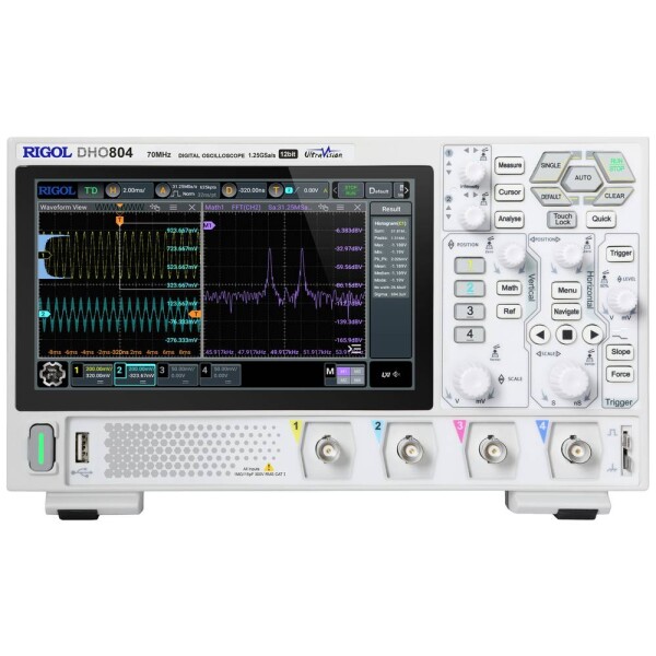 Rigol DHO804 digitálny osciloskop 70 MHz 1.25 GSa/s 25 Mpts 12 Bit 1 ks; DHO804