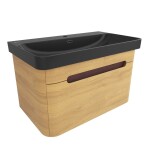 Kúpeľňová skrinka s umývadlom SAT Fusion 77,5x43x45 cm dub medový mat SATFUSION80DMBKM SATFUSION80DMBKM