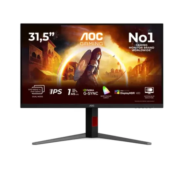 31.5" AOC U32G4U čierna / Monitor / Fast IPS / 4K UHD / 160 Hz / 450 cd/m2 / 2x HDMI + DP / VESA (U32G4U)