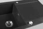 SAPHO SAPHO - Drez granitový zabudovateľný s odkvapom, 97x50cm, čierny GR1614