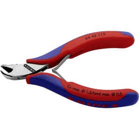 Knipex KNIPEX 64 42 115 SB pre elektroniku a jemnú mechaniku čelné štiepacie kliešte s fazetou 115 mm; 64 42 115 SB