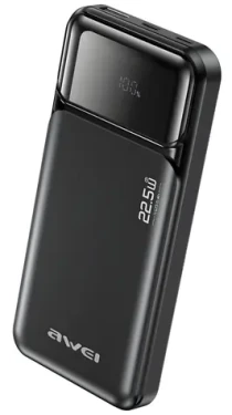 Awei PA-90 čierna / Powerbanka / 10 000 mAh / 22,5 W PD / 2x USB-C (PA-90)