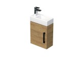 Kúpeľňová skrinka s umývadlom SAT Cube Way 40x47,5x20 cm dub Hickory mat CUBE320401DCDH CUBE320401DCDH