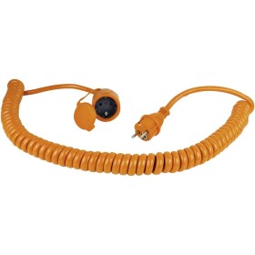 AS Schwabe 70415 napájací predlžovací kábel 16 A oranžová, čierna 5.00 m špirálový kábel; 70415