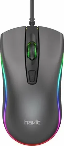 Havit MS72 sivá / myš / RGB / optická / 1200DPI / USB / 1.3 m (MS72)