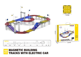 Mamido Mamido Magnetická stavebnica pretekárska dráha s elektrickým autíčkom 160 dielikov L MT1471