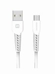 SWISSTEN dátový kábel USB - microUSB 1m biela (71505521)