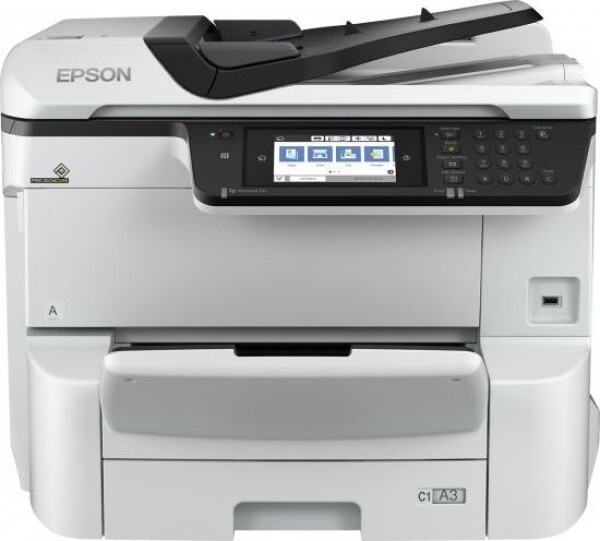 Epson WorkForce Pro WF-C8610DWF biela / Atramentová tlačiareň A3 / farebná / 4.800x1.200dpi / USB 3.0 / LAN / WiFi / NFC (C11CG69401)