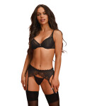 Dámský svůdný komplet Deina More 3-PCS Set černý - Obsessive S/M