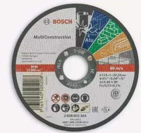 BOSCH 2608602384 Viacúčelový rezací kotúč Priemer 115 22.23 mm Šírka rezu mm dopredaj 2608602384