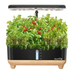 RainPoint Z238 drevená základňa / Hydroponická pestovateľská sada / 13 košíkov / 5 l nádrž / LED osvetlenie (Z238 (Wooden Base))