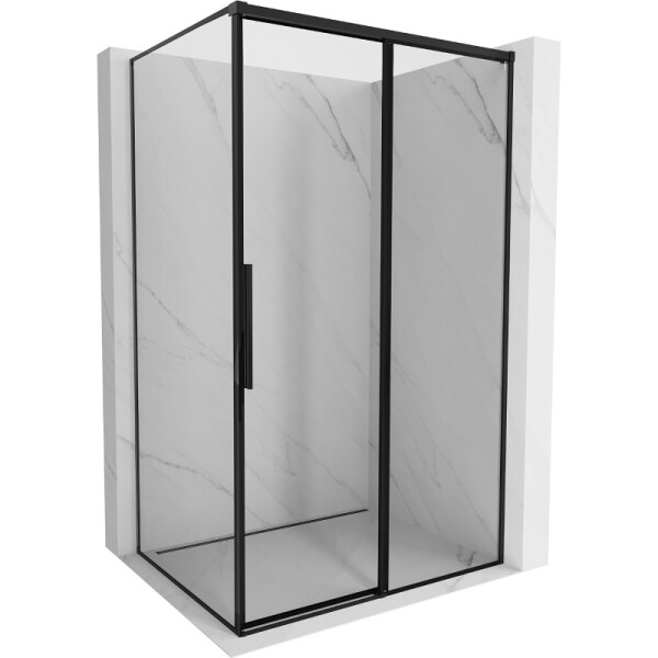 MEXEN/S - Rox sprchovací kút posuvný pravá 135 x 80, čierna okraj, čierna 8C2-135-080-70-70-P