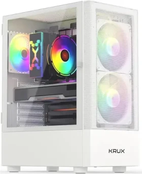 KRUX Vako biela / PC skriňa / ATX / 2x USB-A 2.0 1x USB-A 3.0 / priehľadná bočnica / bez zdroja (KRXD005)