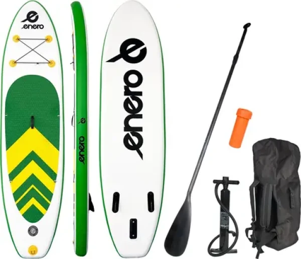 Enero Paddleboard 300x76x15 cm zeleno-žlto-biely / Paddleboard / nafukovacia / nosnosť 115 kg (1019963)