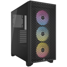 Corsair 3000D Airflow RGB čierna / ATX / 2x USB 3.2 / 3x 120mm / bez zdroja / priehľadná bočnica (CC-9011255-WW)