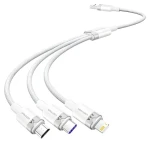 Vention CTRWG biela / Kábel USB-A na USB-C, Lightning, Micro-B / 6A / 120W / 1,5 m (CTRWG)
