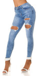 Sexy Highwaist destroyed look Skinny Jeans denimblue 36