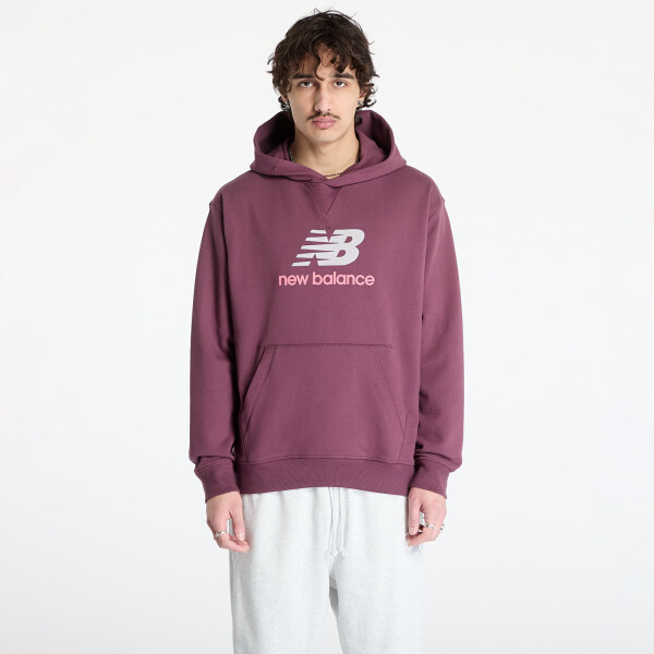 Mikina New Balance Athletics French Terry Logo Hoodie Violet XXL