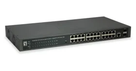 LevelOne GEP-2652 / Switch / 24x GE PoE+ / 2x SFP / 370 W PoE / Managed L2 / 19" (GEP-2652)