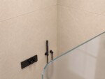CERANO - Sprchová zástena Walk-in Orbis - Pravá - 8 mm - čierna matná, mliečne sklo - 80x200 CER-999921