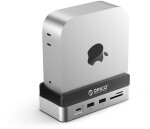 Orico Stacja dokująca do MacMini M4, USB-C 10 Gbps, z obudową M.2 NVMe, pionowa, metalowa