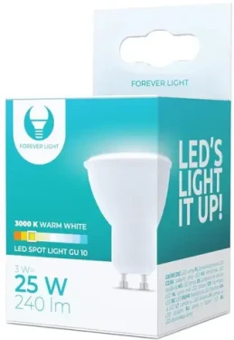 Forever LED žiarovka GU10 3W / 4500K / 245 lm / neutrálna biela (RTV003438)