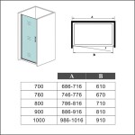 H K - Sprchové dvere MELODY D1 100 jednokrídlové dvere 99-102 x 195 cm SE- MELODYD1100SET