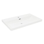 Nábytkové umývadlo SAT B-Way 81x46,5 cm biela matná s otvorom pre batériu uprostred SATBW8046WM SATBW8046WM