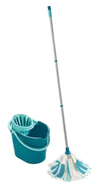 Leifheit 52106 modrá, biela / Návlek na mop / Bavlna, mikrovlákno / Suché aj mokré čistenie / Laminát (52106)