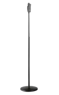 Jednoručný mikrofónový stojan s liatinovým podstavcom / Stojan na mikrofón / výška 1060-1790 mm / čierna (26085)